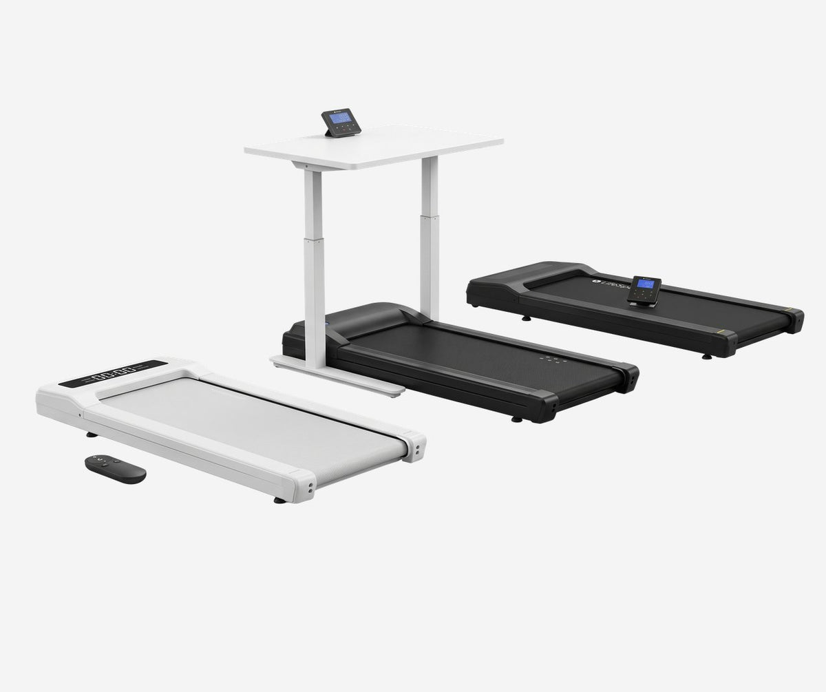 Under-desk treadmills and walking pads