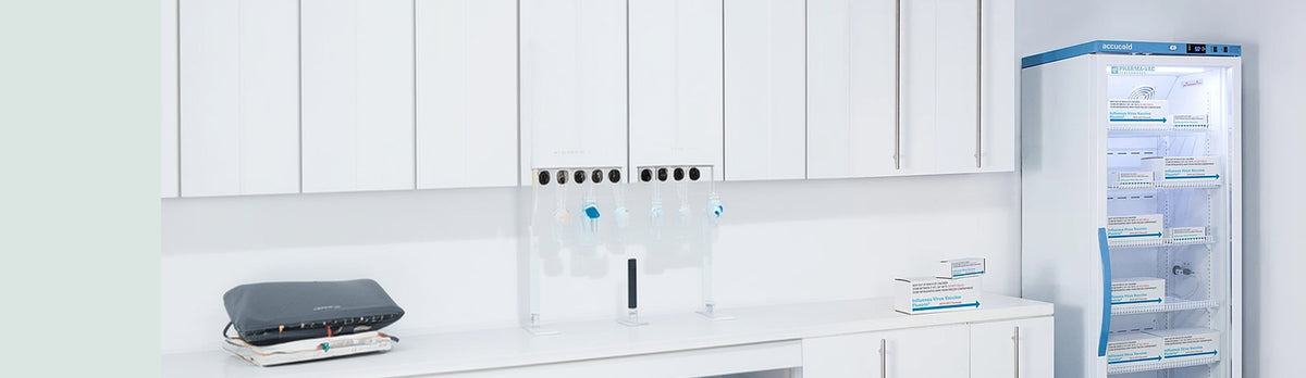 Accucold pharmacy refrigerator in a clinic