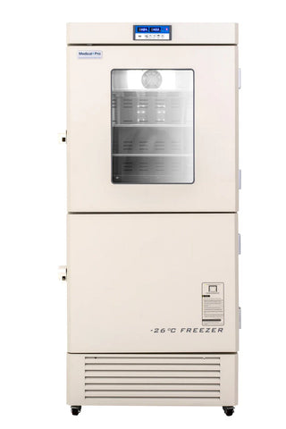 Migali MP-18RF-HC Medical-Grade Dual Temperature Refrigerator / Freezer w/ Glass Door, 18 Cu. Ft.
