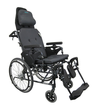 Karman MVP502 Lightweight Ergonomic Reclining Wheelchair 16"-20" Flip-Back Arms