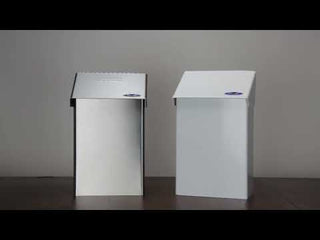 Frost 622 surface mounted feminine product disposal in brushed stainless steel.
Frost 622 stainless steel feminine hygiene disposal bin.
Commercial wall mounted feminine product disposal by Frost.
Brushed stainless steel sanitary disposal unit for commercial washrooms.
Frost 622 wall mounted feminine product disposal container.