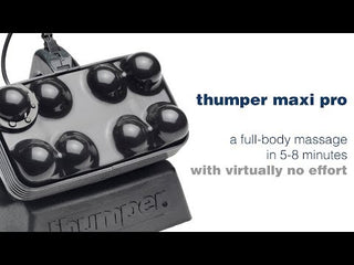 Thumper Maxi Pro 1007NA professional percussion massager with eight massage spheres in a gray speckled finish.