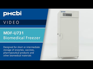 PHCbi MDF-U731-PA -30°C automatic defrost laboratory freezer with LED controller, forced air cooling, and adjustable wire shelves