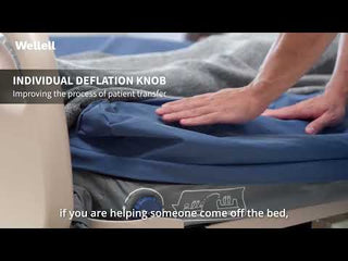 Wellell PD07702 Optima Turn System automated lateral rotation mattress with alternating pressure therapy and stretch cover.
