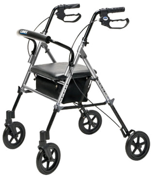 Lumex, RJ4718S, Set n’ Go® Wide Height Adjustable Rollator Silver