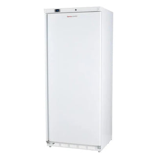 Thermo Scientific TSV Manual Defrost Laboratory Freezer white front view on white background