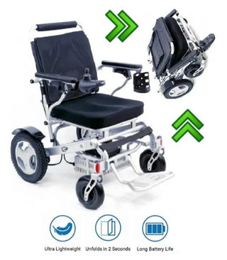 Karman Tranzit Foldable Lightweight Power Wheelchair in Black-4