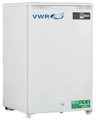VWR Standard Series Freestanding Undercounter Refrigerator white front view on white background