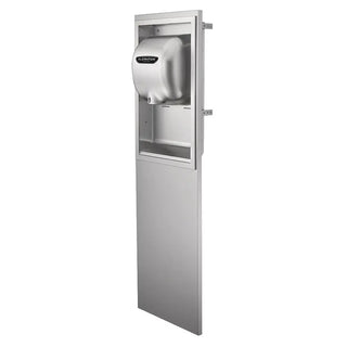 Excel Dryer 40576 XChanger Combo Kit featuring a brushed stainless steel retrofit panel and ADA-compliant recess kit designed to convert paper towel dispenser spaces into XLERATOR hand dryer stations.