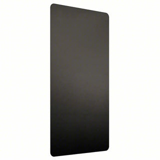Pair of black plastic wall guards with Microban antimicrobial protection, installed below a commercial hand dryer to help keep restroom walls clean, dry, and protected from water splashes.